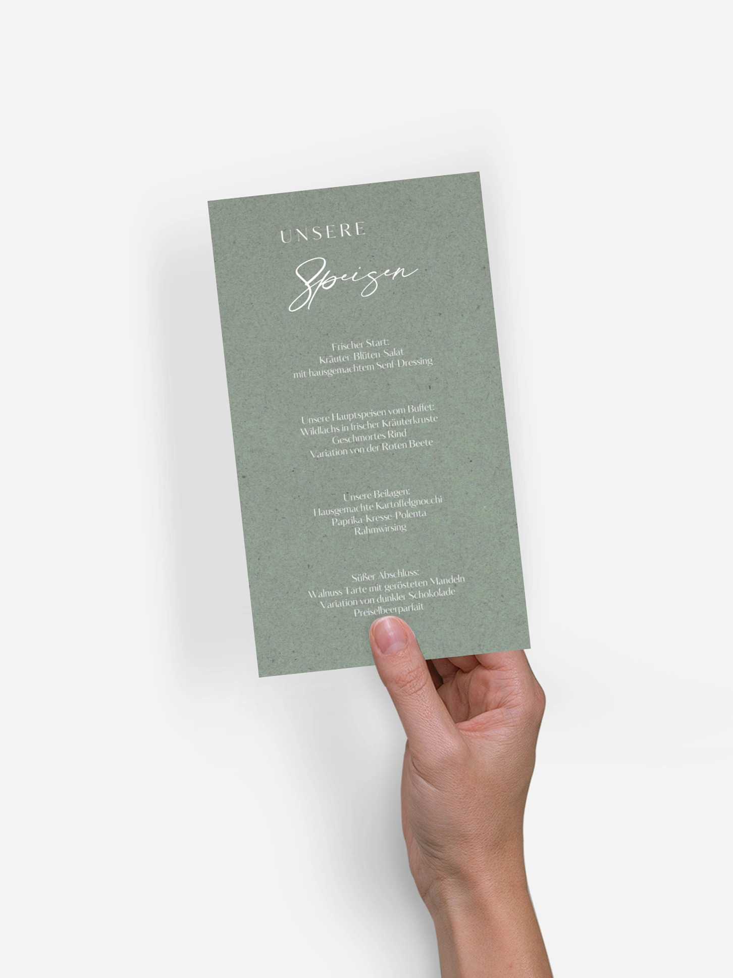 Menükarte Hochzeit Romance Letters