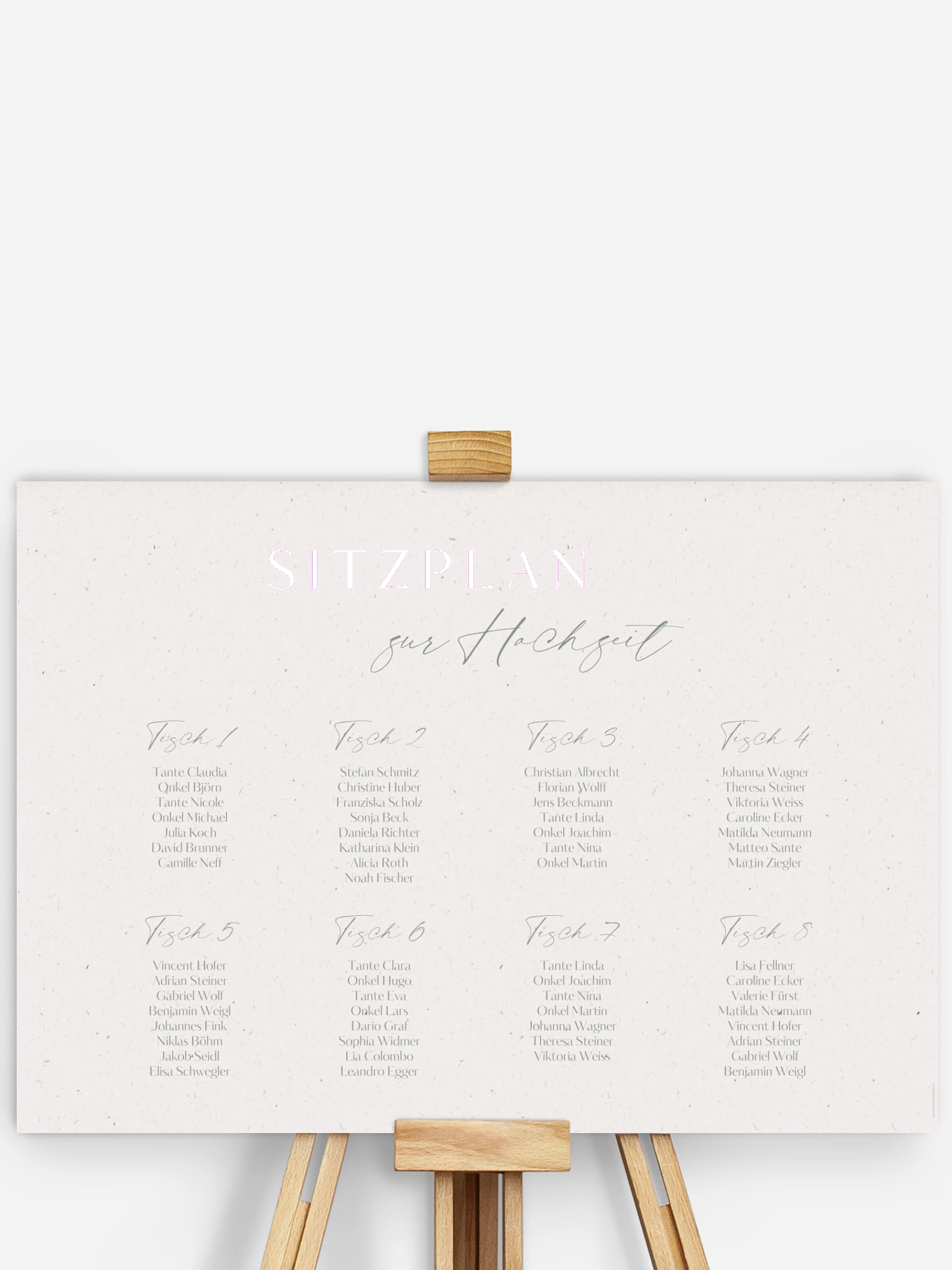 Sitzplan Plakat Romance Letters