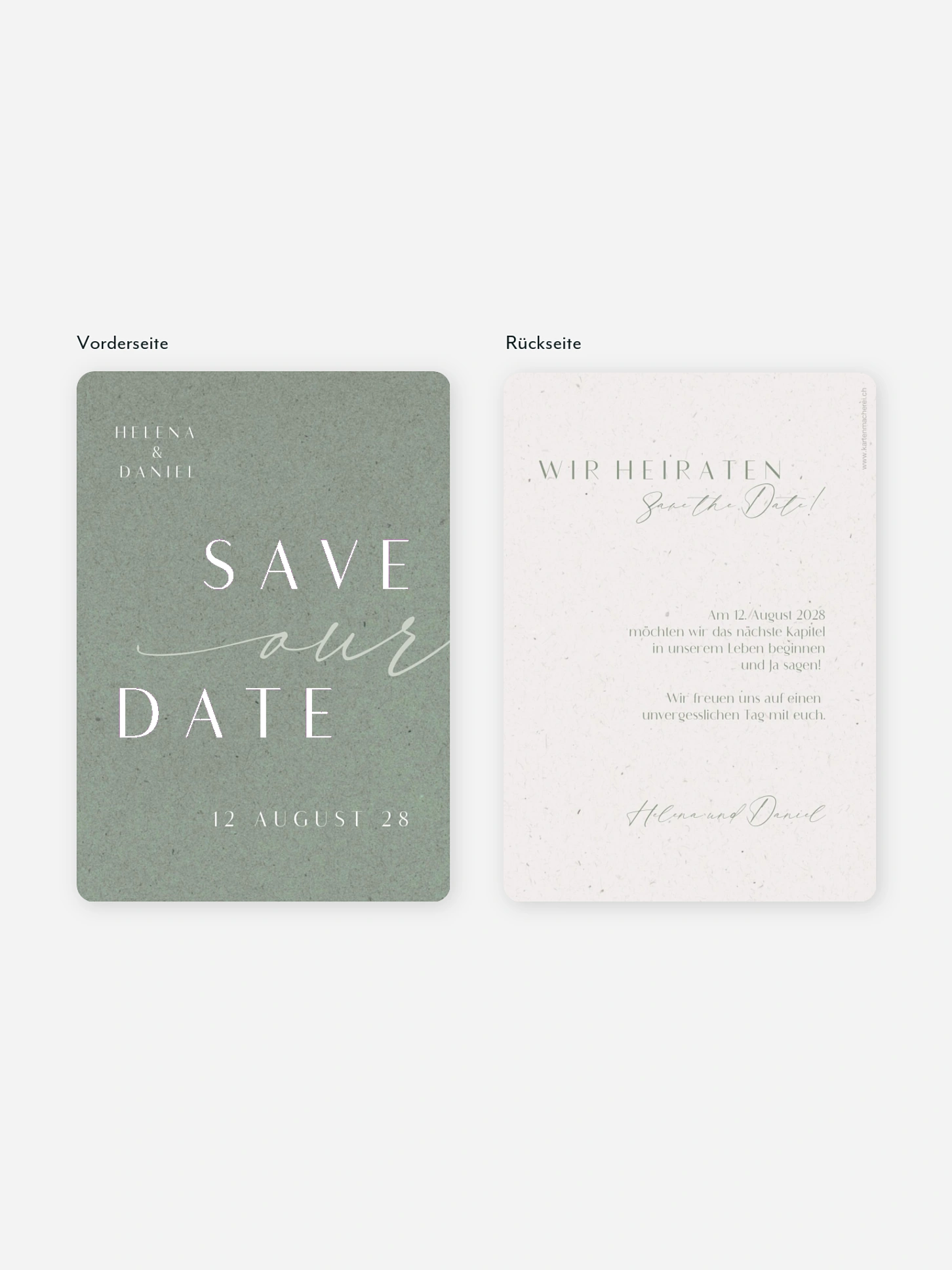 Save-the-Date Karte Romance Letters