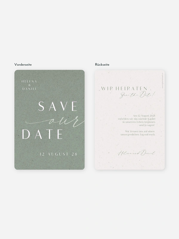 Save-the-Date Karte Romance Letters