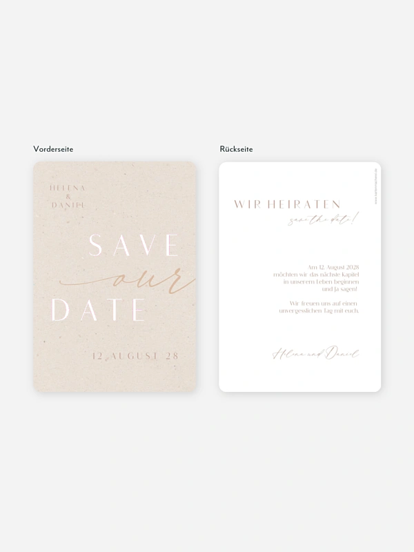 Save-the-Date Karte Romance Letters