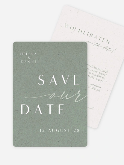 Save-the-Date Karte Romance Letters