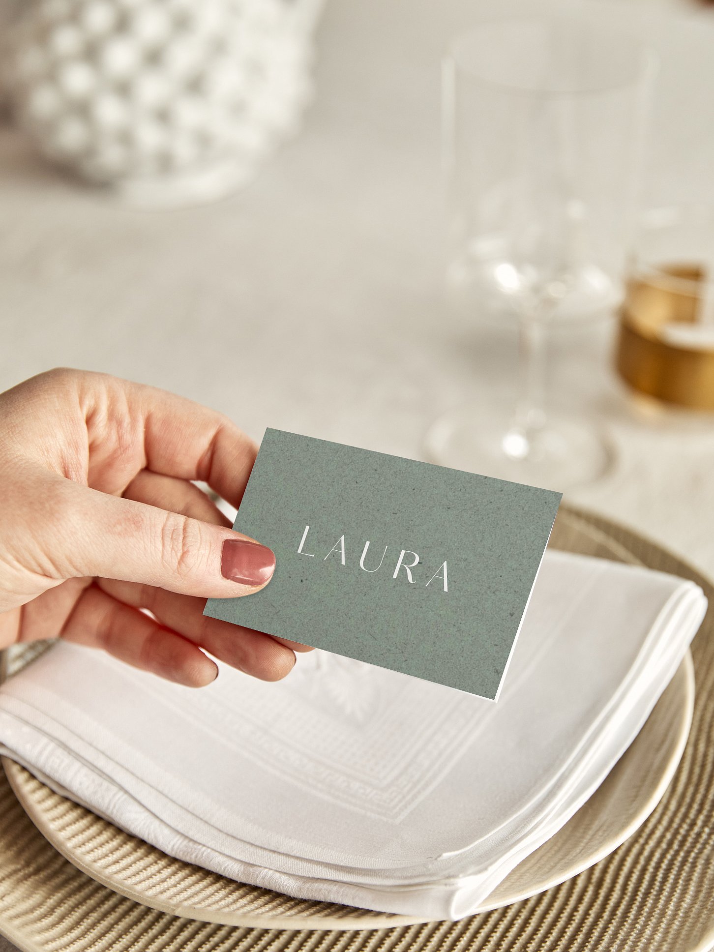 Tischkarte Hochzeit Romance Letters