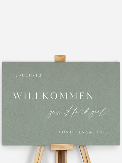 Willkommensschild Romance Letters