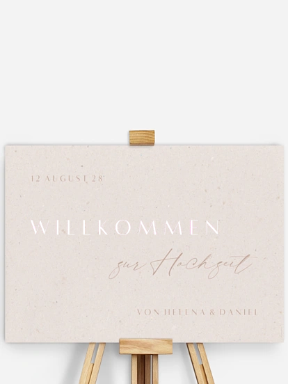 Willkommensschild Romance Letters