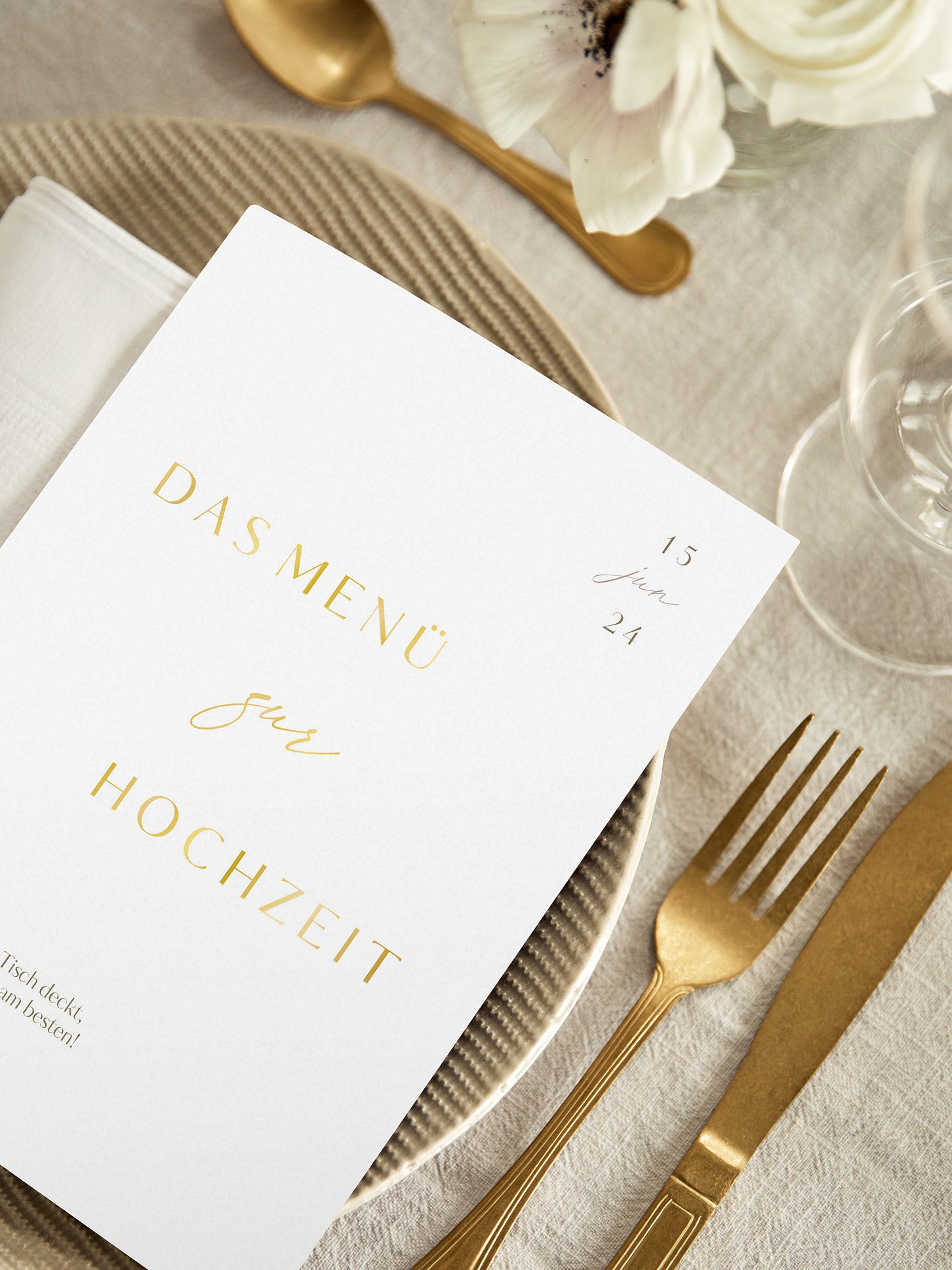 Menükarte Hochzeit Felicia