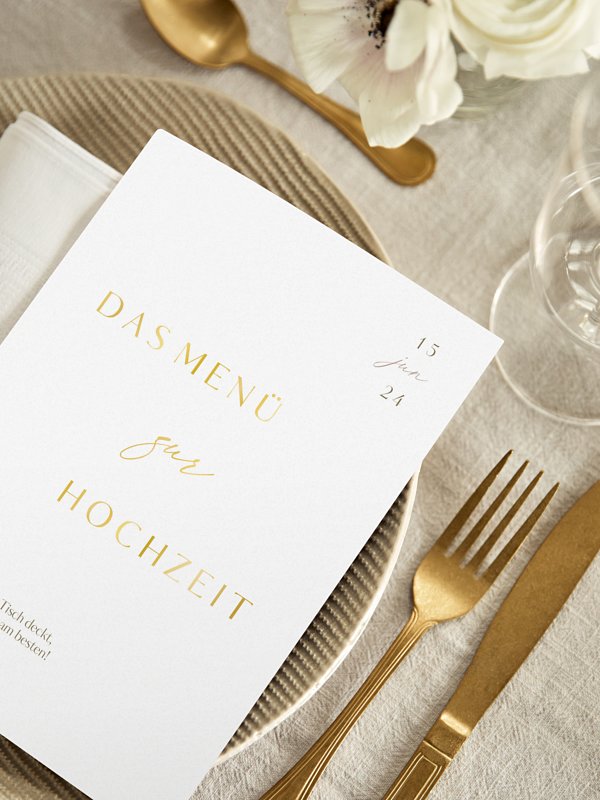 Menükarte Hochzeit Felicia