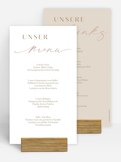 Menükarte Hochzeit Felicia