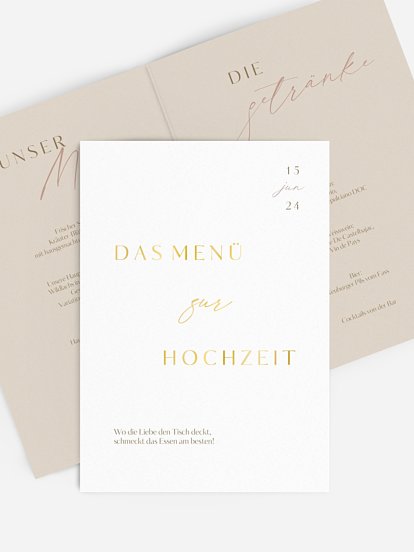 Menükarte Hochzeit Felicia