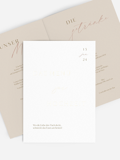 Menükarte Hochzeit Felicia