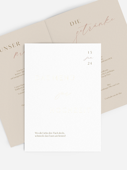 Menükarte Hochzeit Felicia