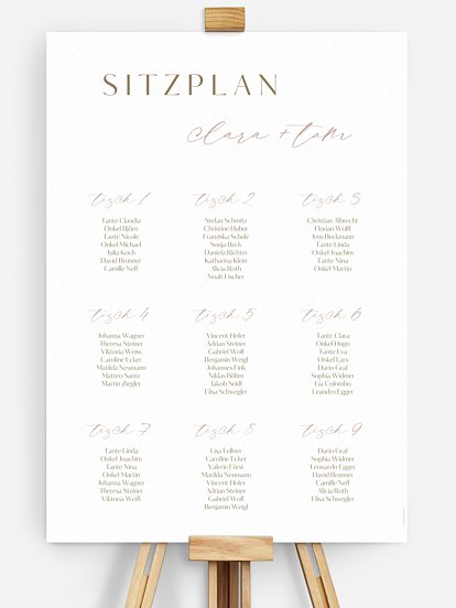 Sitzplan Plakat Felicia