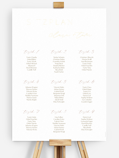 Sitzplan Plakat Felicia