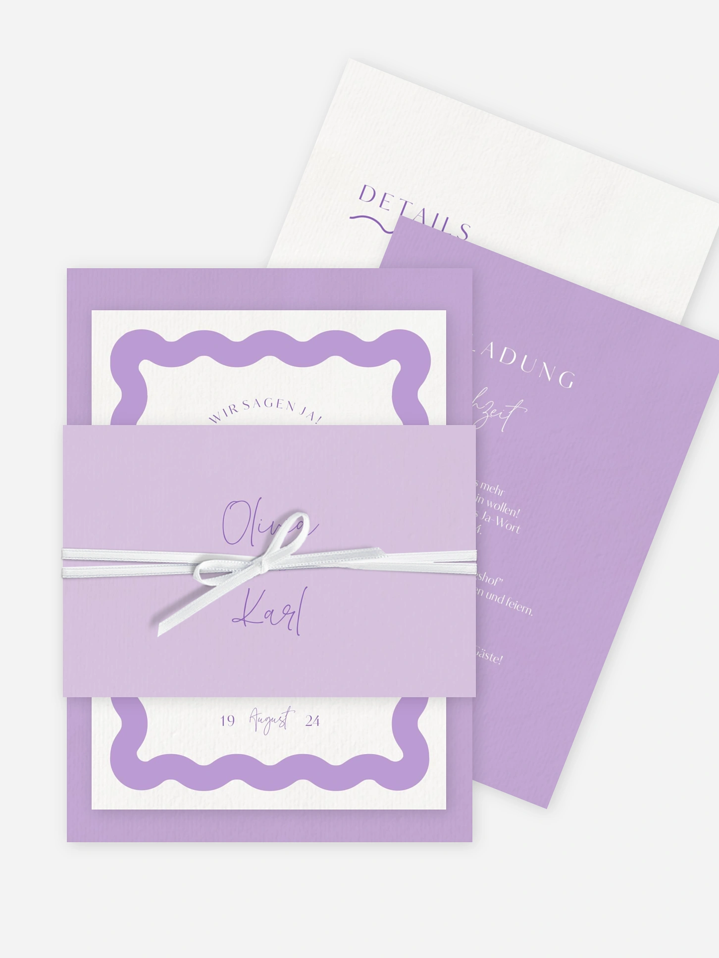 Hochzeitseinladung Wavy
