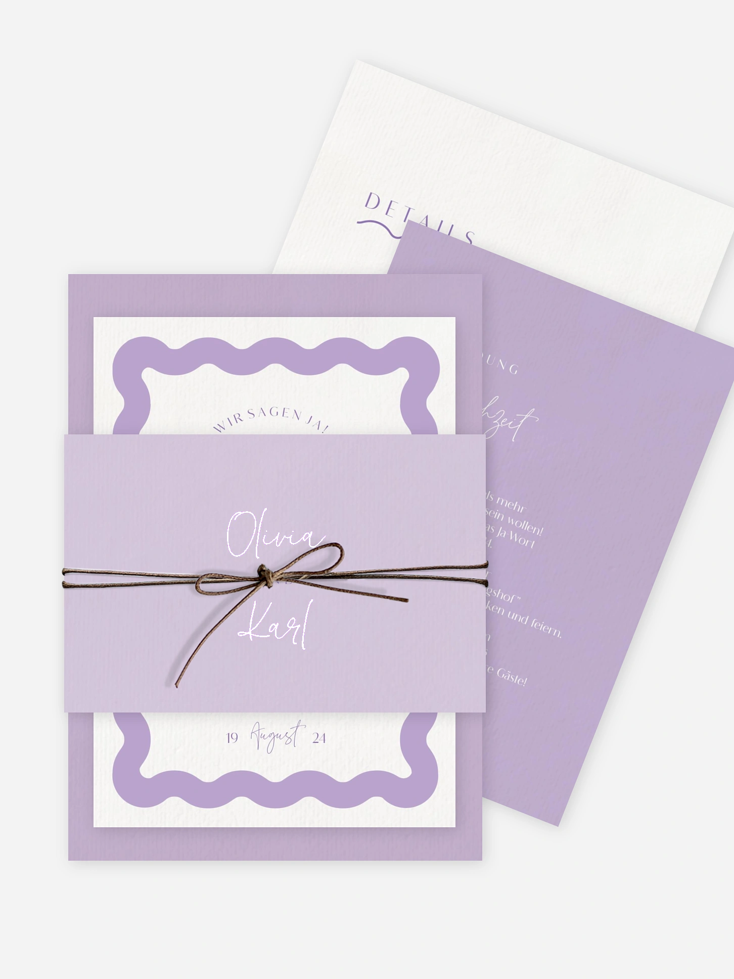 Hochzeitseinladung Wavy