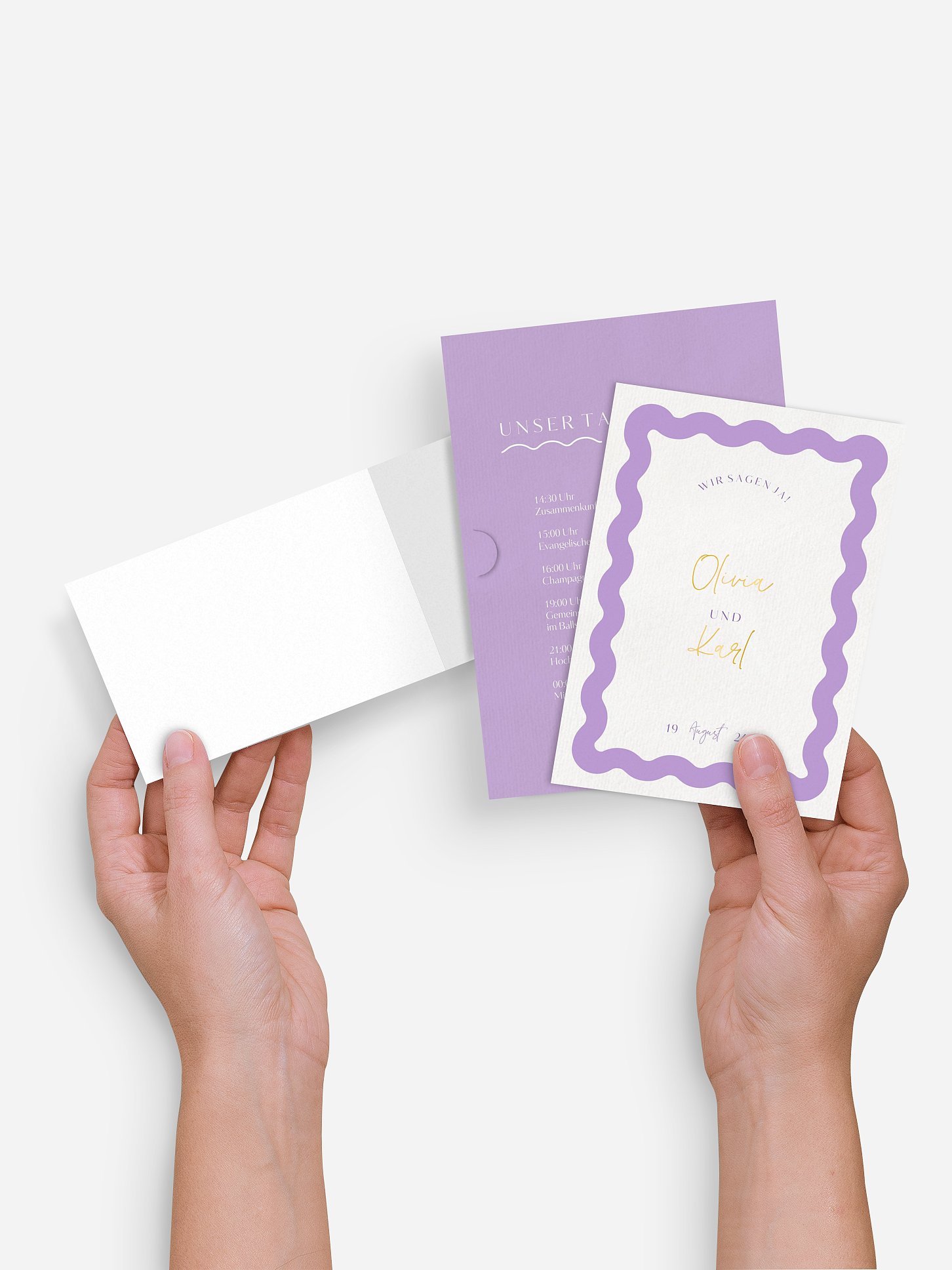 Hochzeitseinladung Wavy