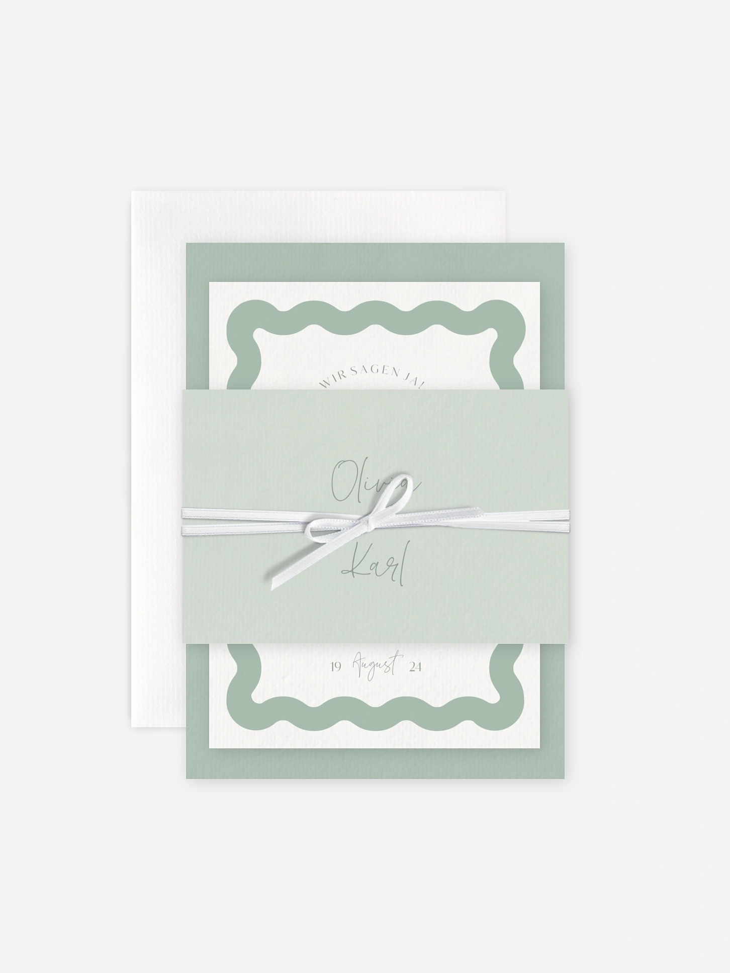 Hochzeitseinladung Wavy