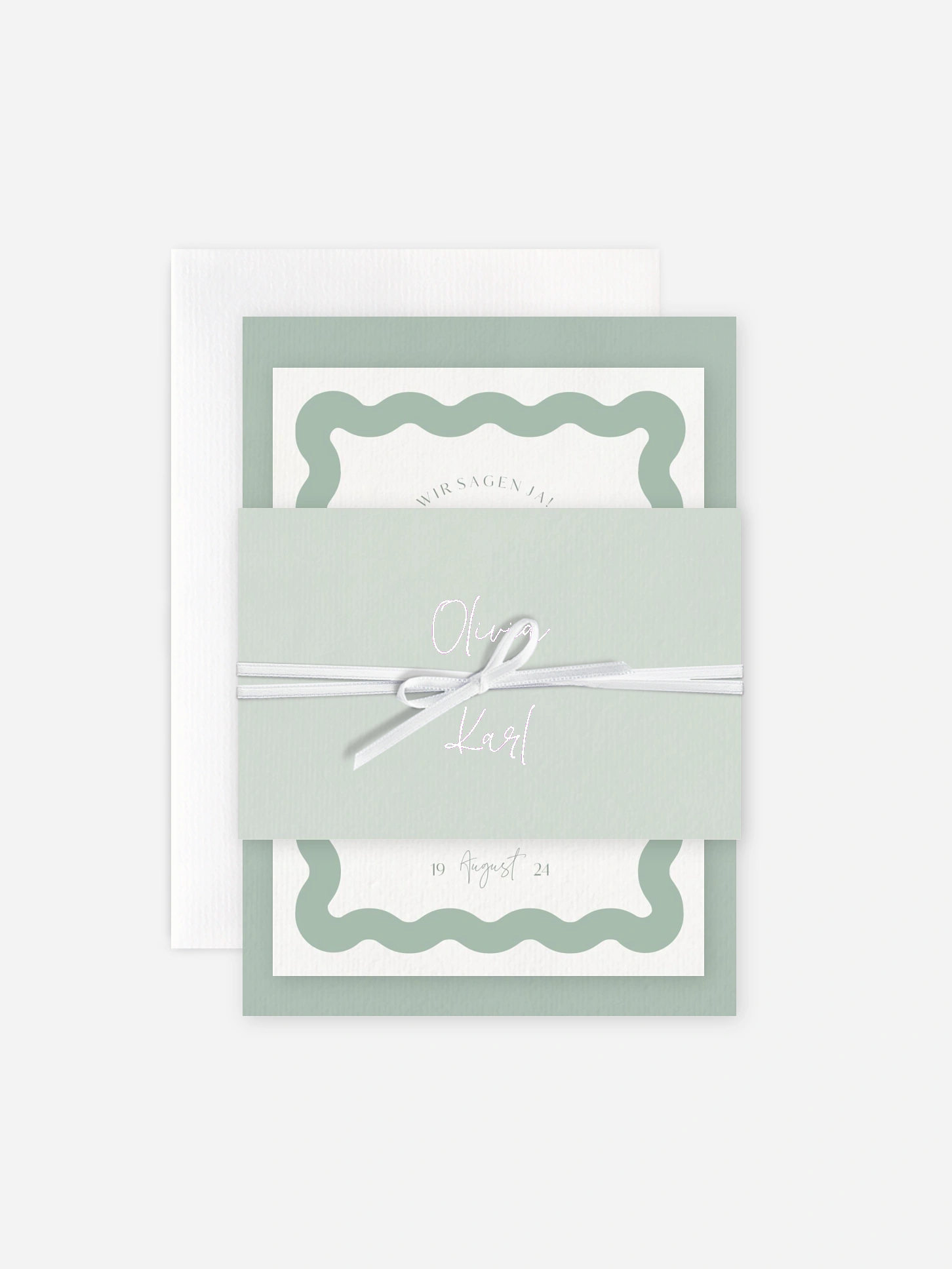 Hochzeitseinladung Wavy