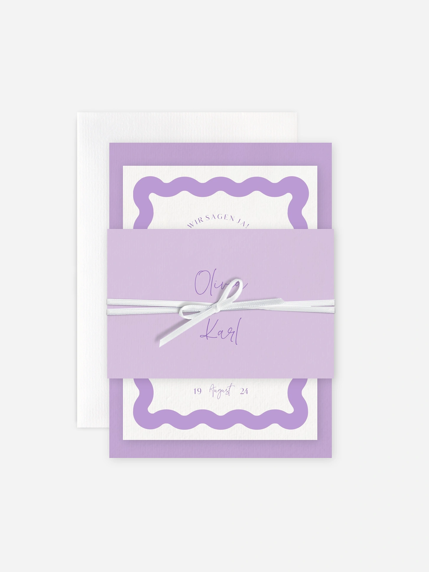 Hochzeitseinladung Wavy