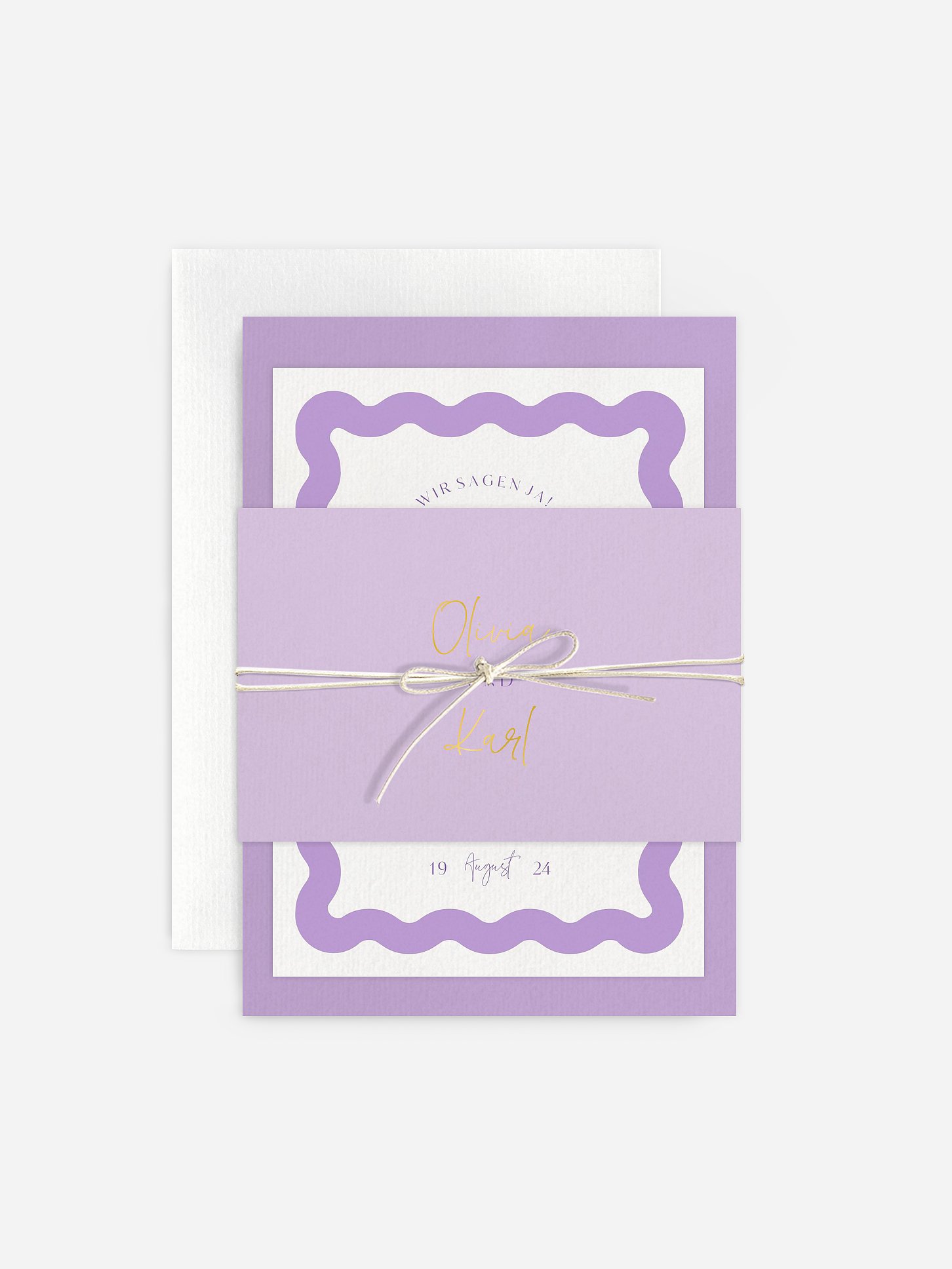 Hochzeitseinladung Wavy