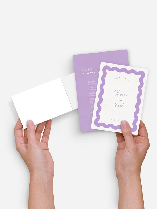 Hochzeitseinladung Wavy