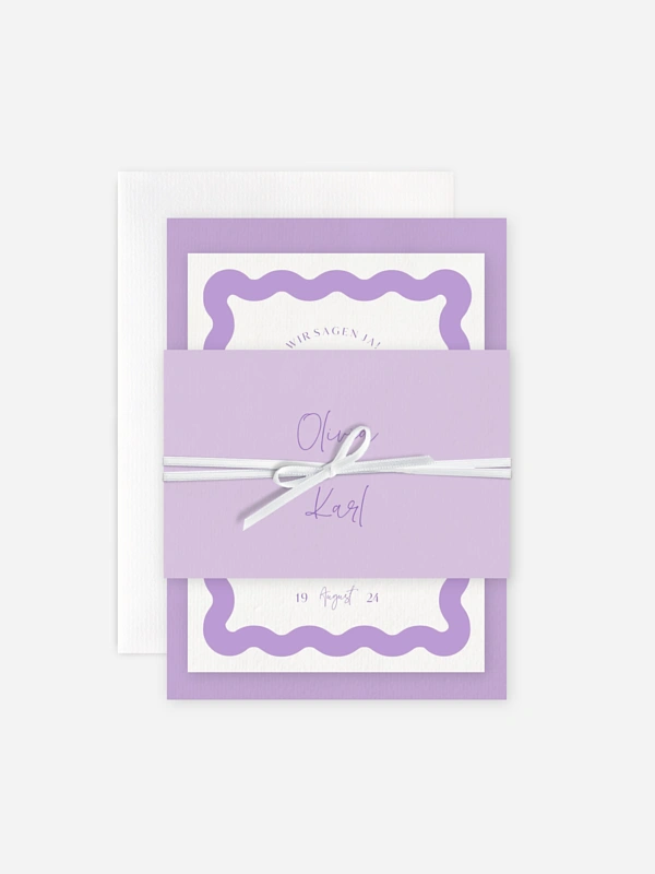 Hochzeitseinladung Wavy