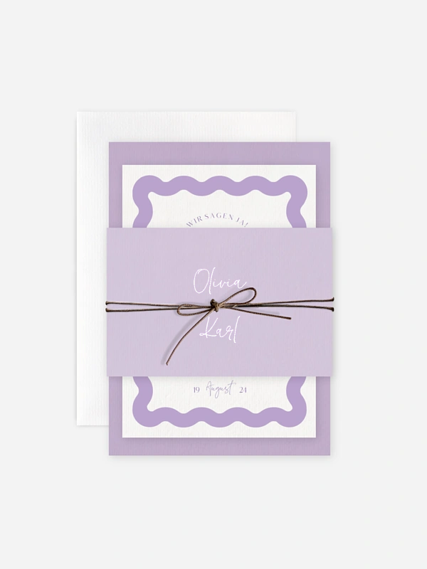 Hochzeitseinladung Wavy