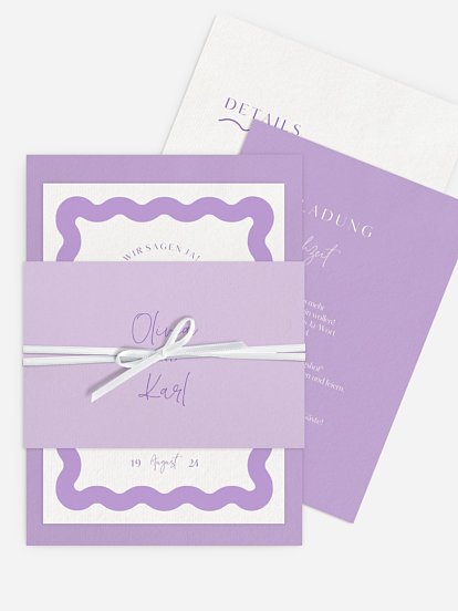 Hochzeitseinladung Wavy