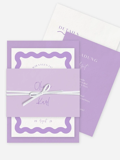 Hochzeitseinladung Wavy
