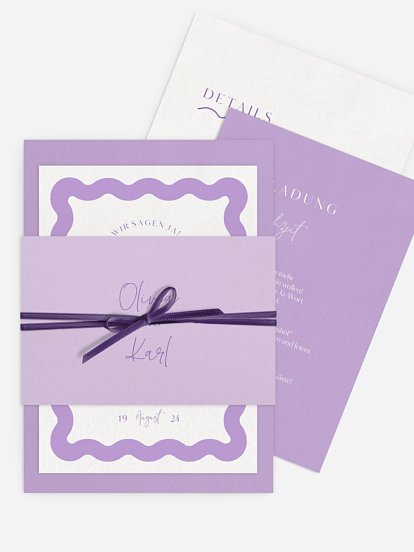 Hochzeitseinladung Wavy