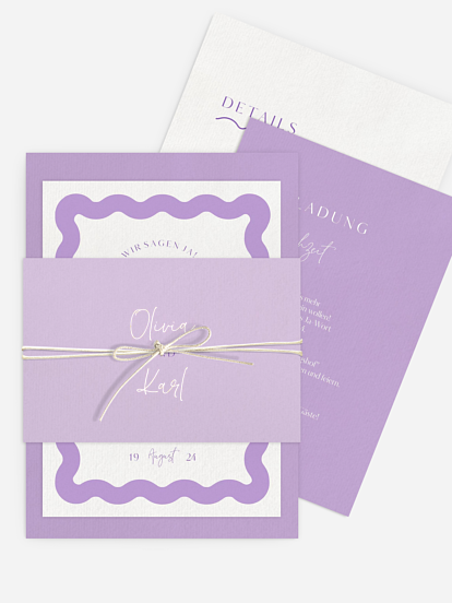 Hochzeitseinladung Wavy