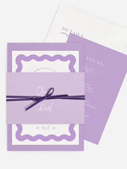 Hochzeitseinladung Wavy