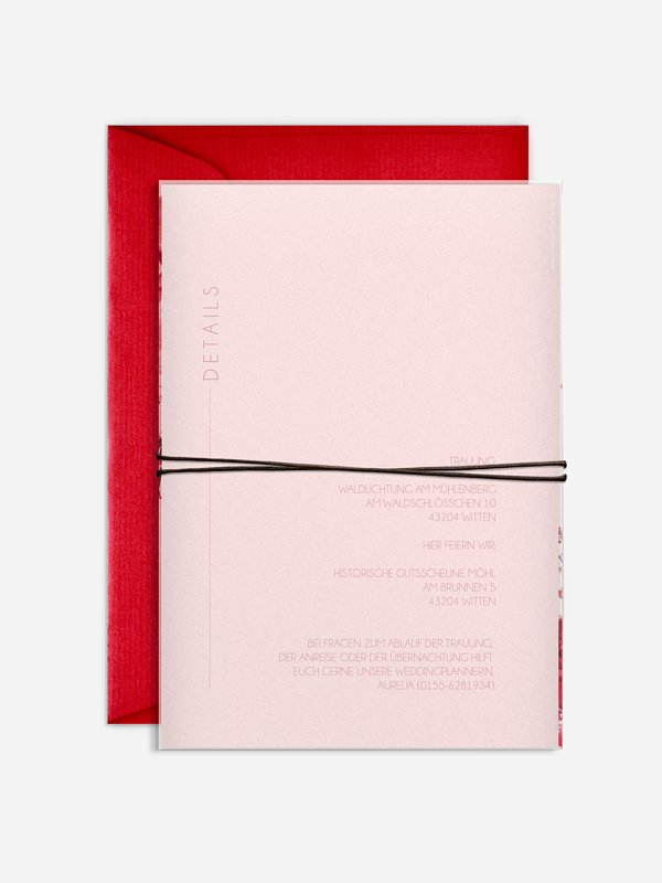 Hochzeitseinladung Red Passion