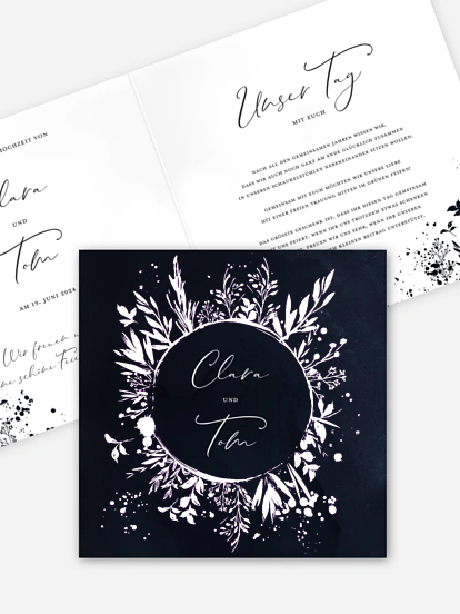 Hochzeitseinladung Rough Flowers