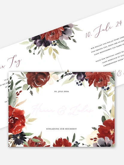 Hochzeitseinladung Floralia