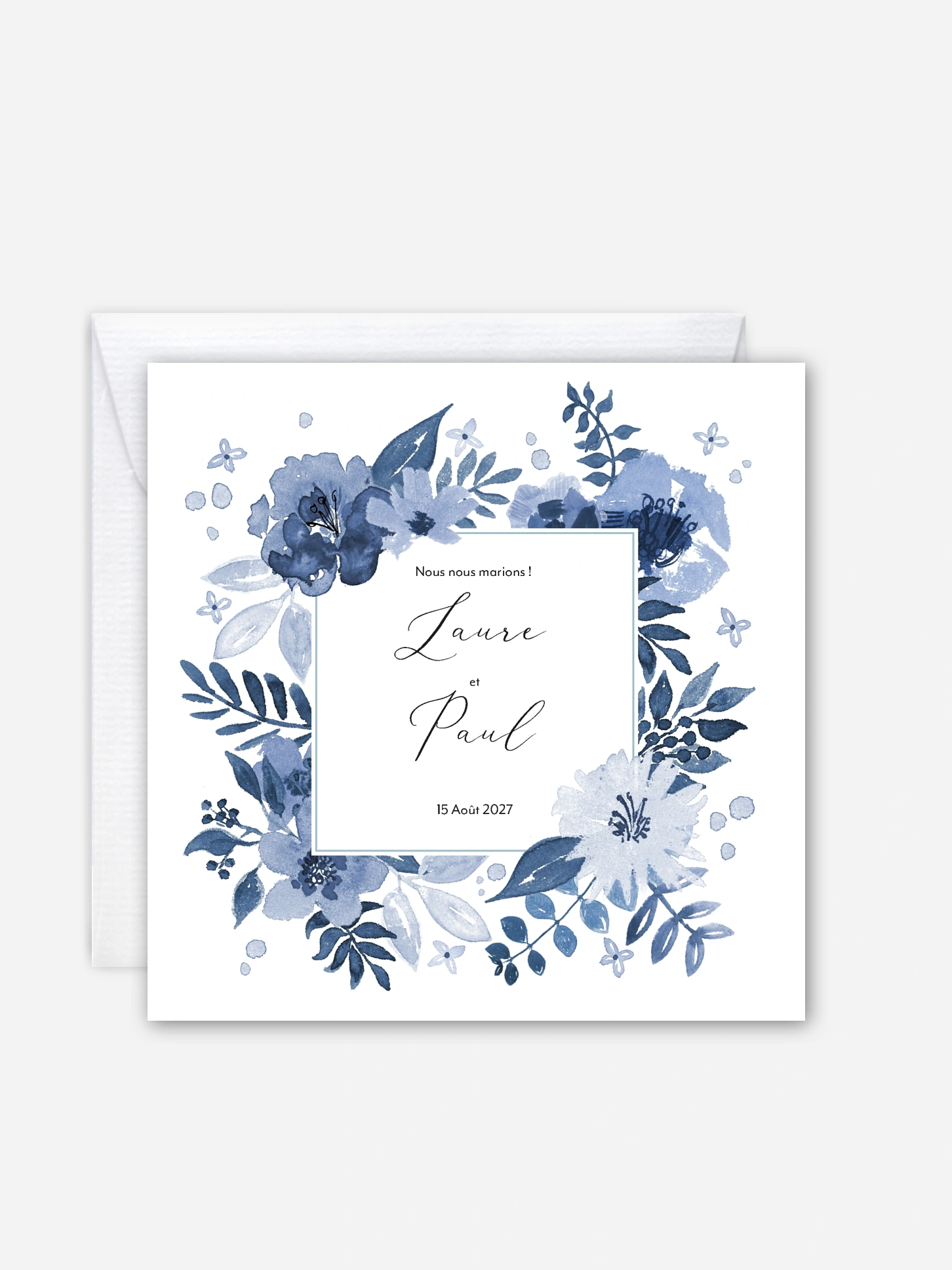 Faire-part de mariage Blue Garden