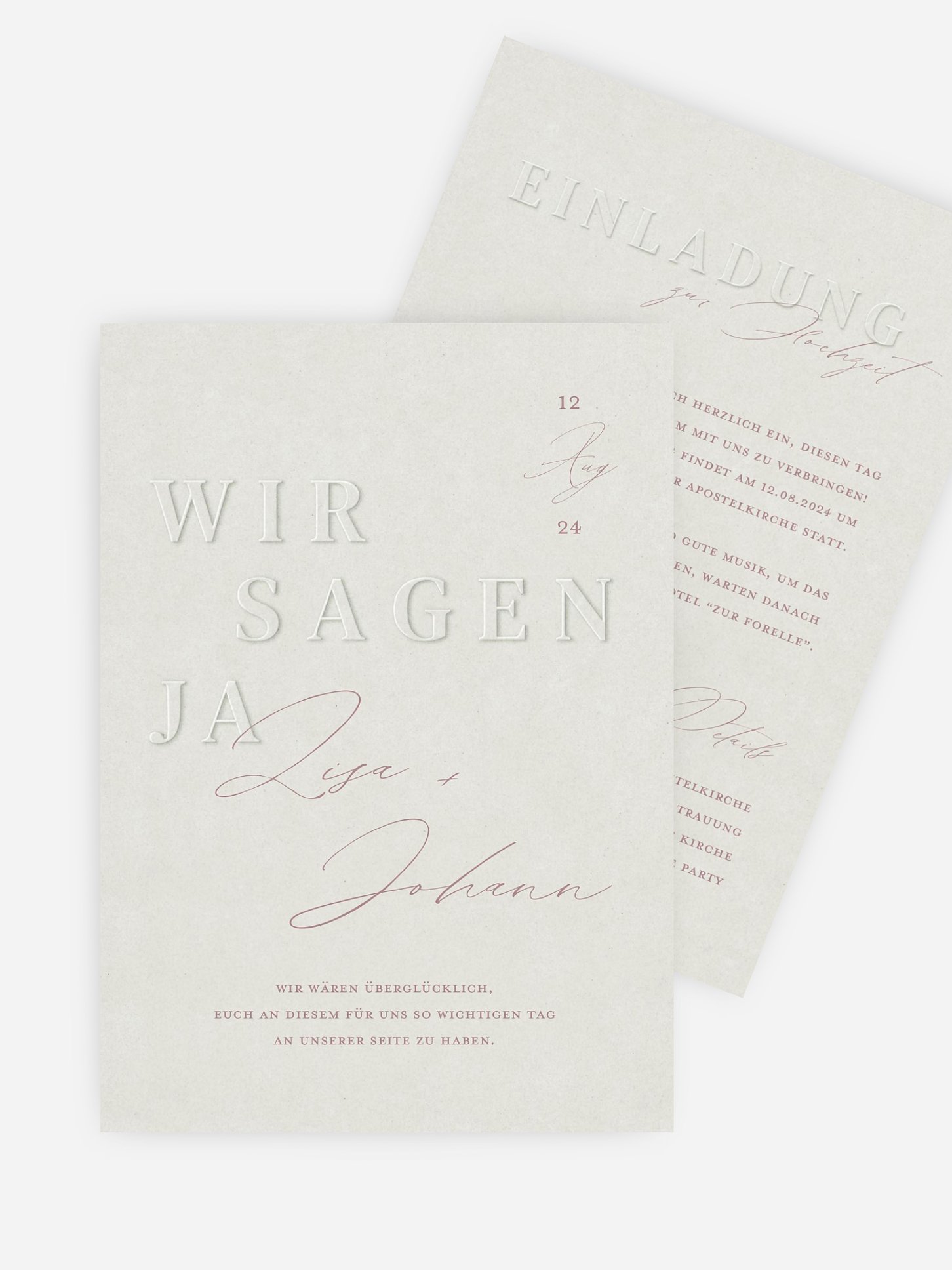 Hochzeitseinladung Amore