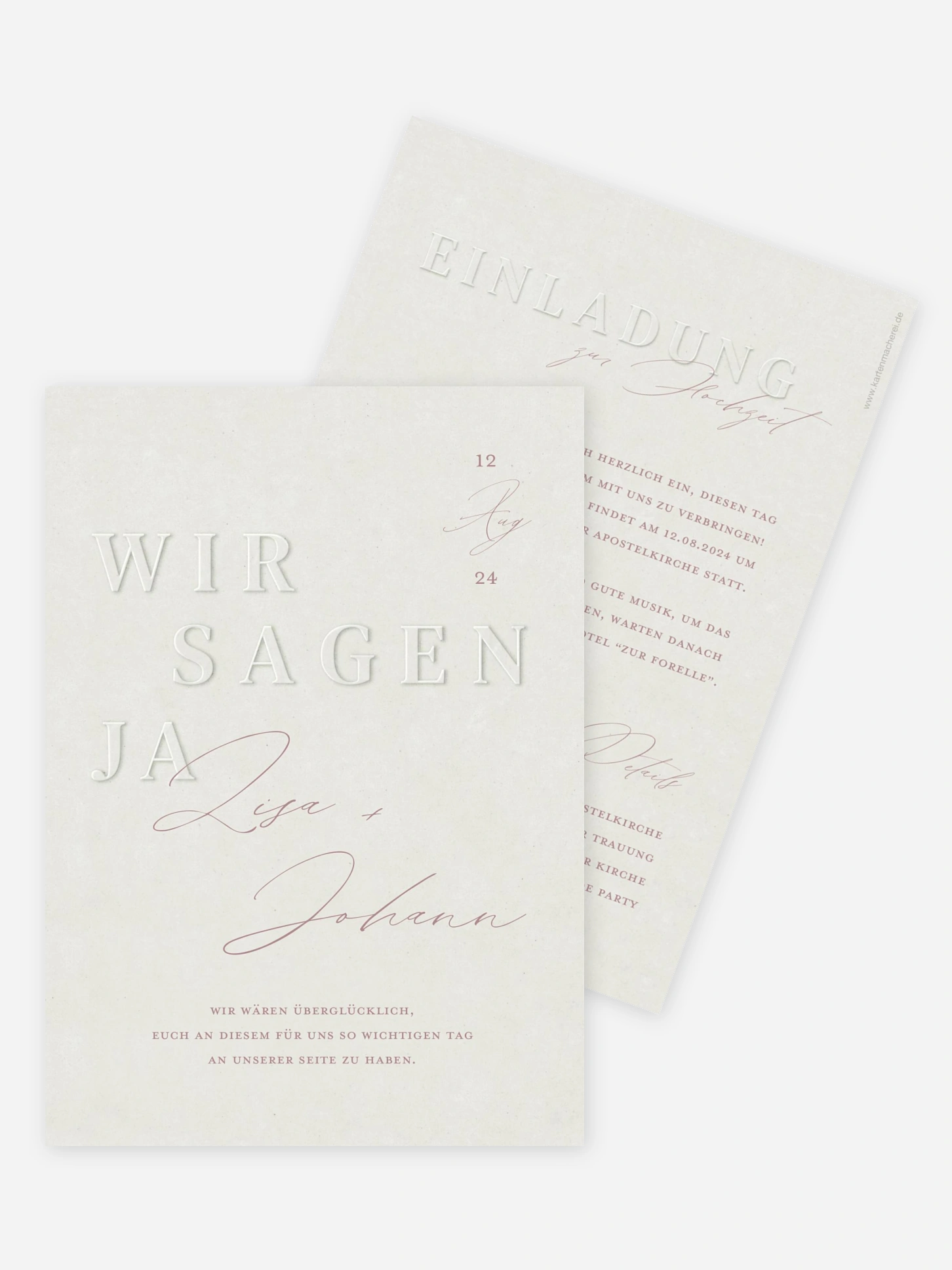 Hochzeitseinladung Amore