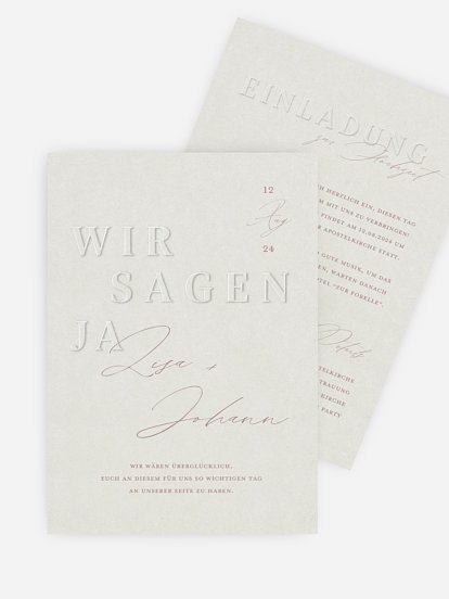 Hochzeitseinladung Amore