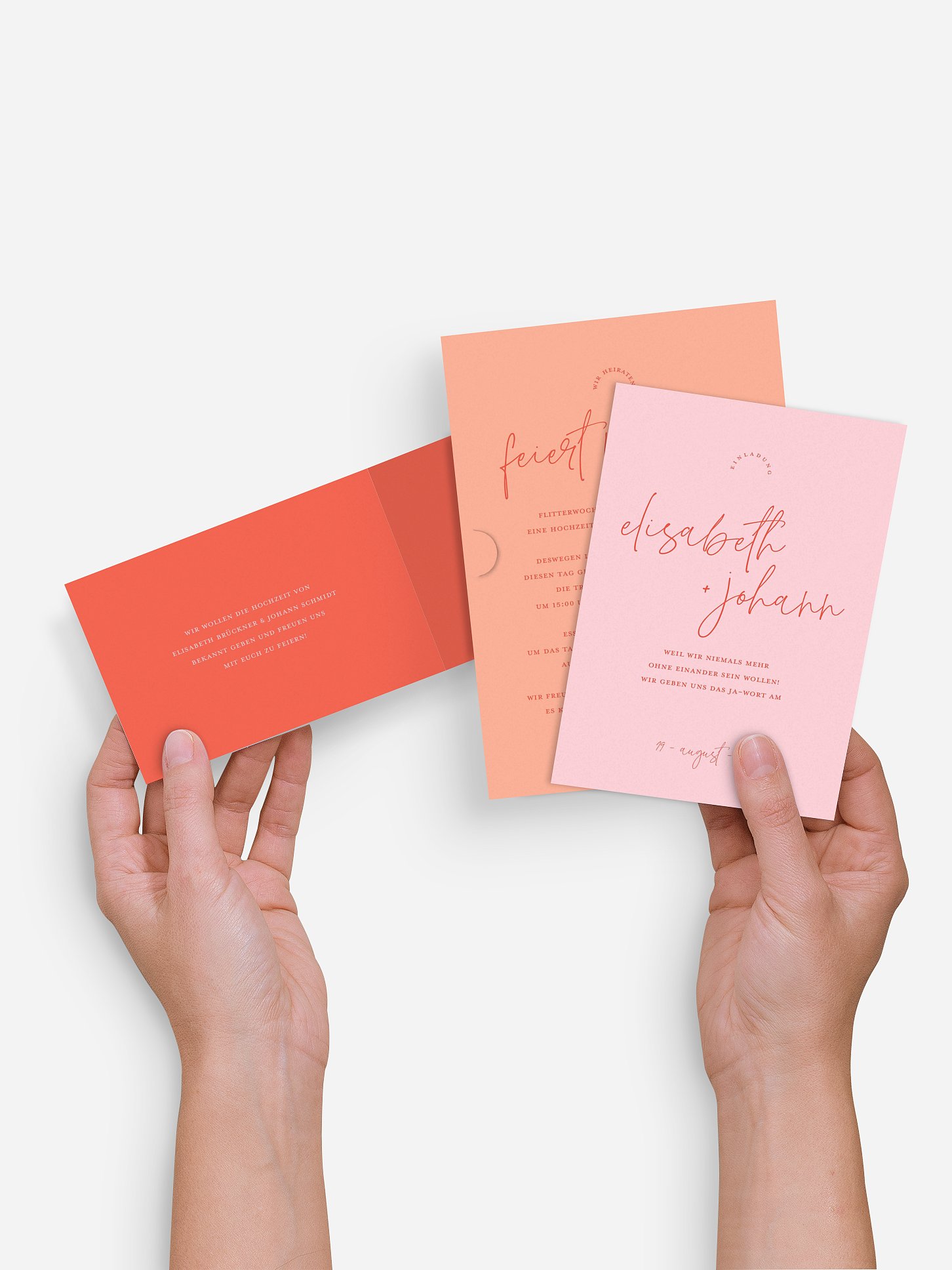 Hochzeitseinladung Coral Sun