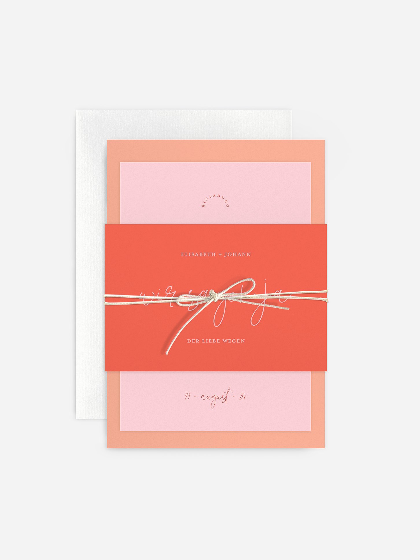 Hochzeitseinladung Coral Sun