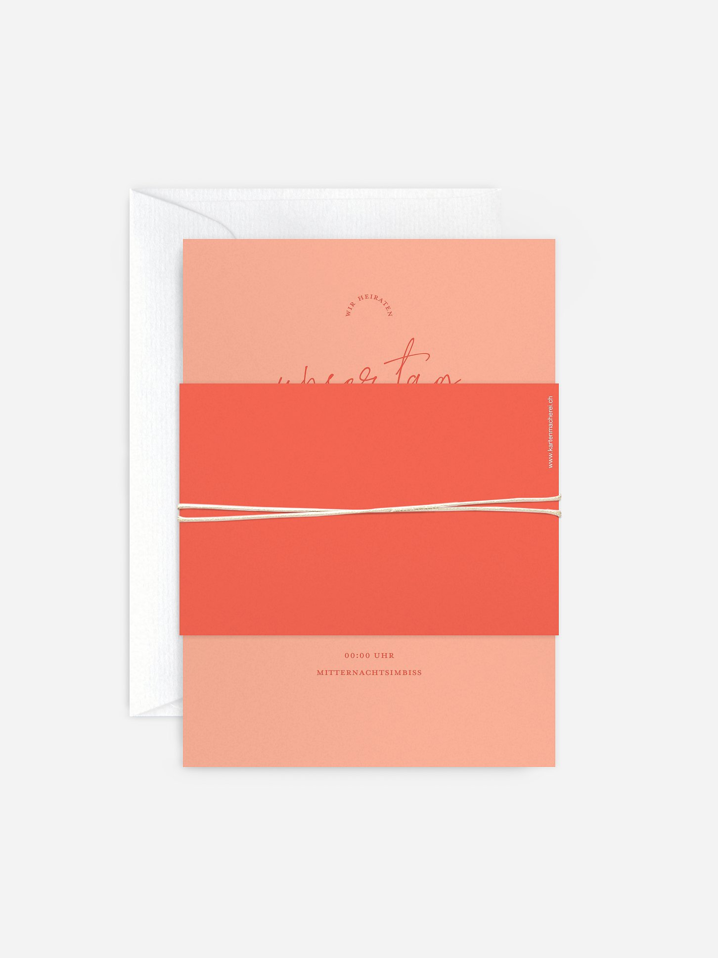 Hochzeitseinladung Coral Sun