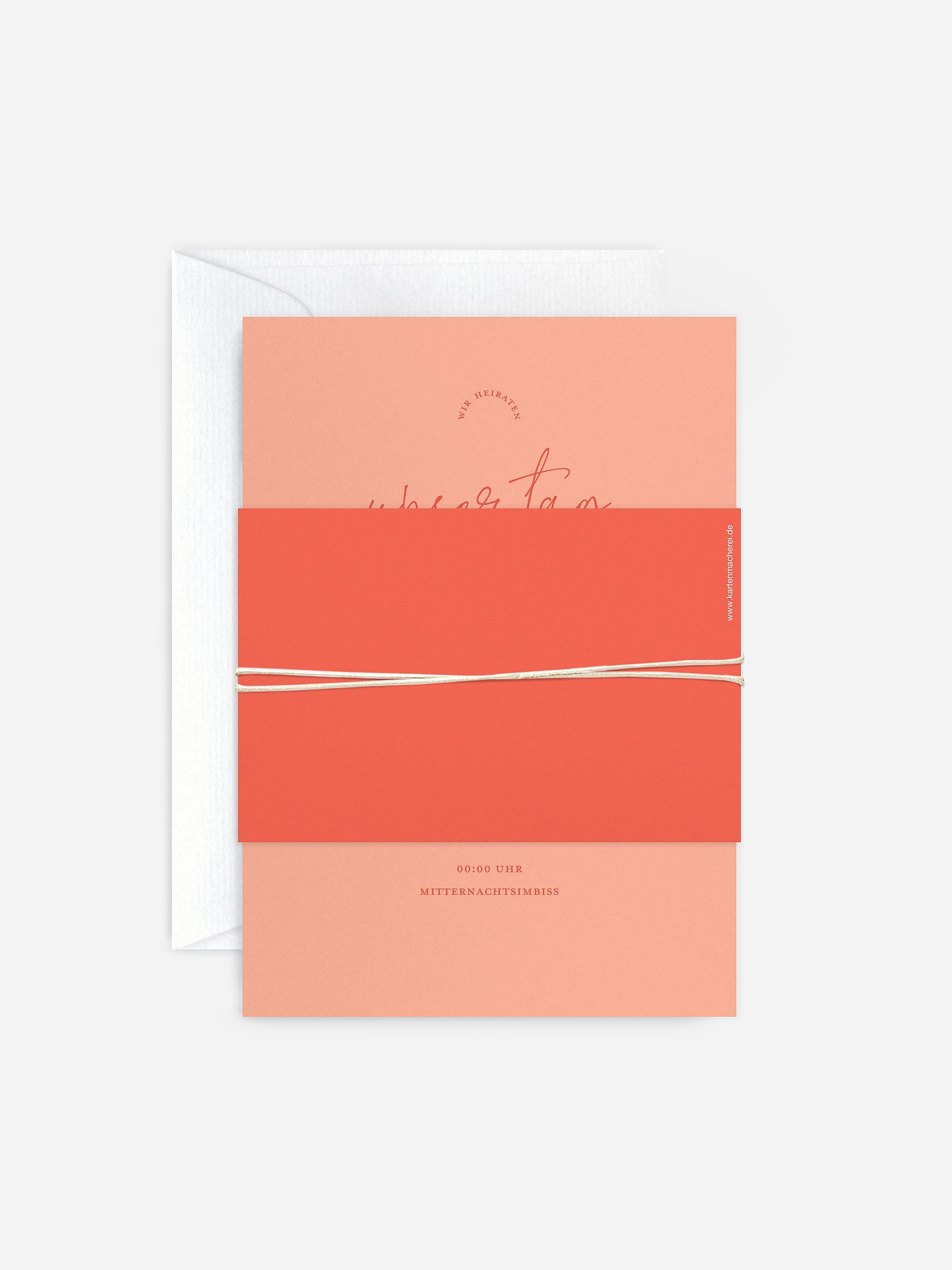 Hochzeitseinladung Coral Sun