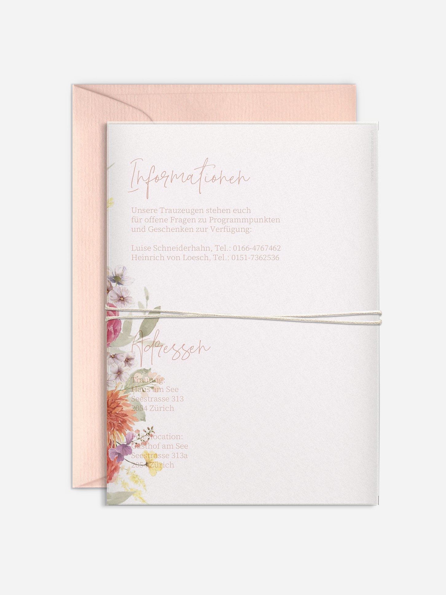 Hochzeitseinladung Happy Flowers