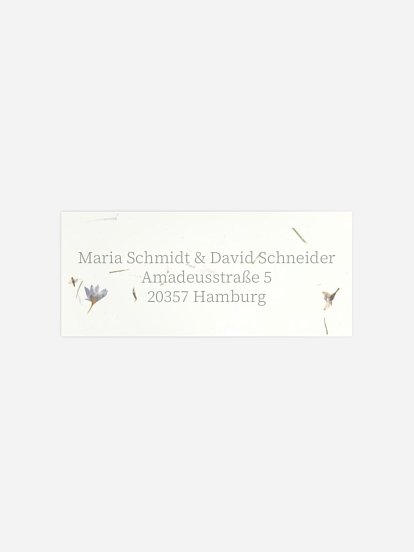 Absenderaufkleber Hochzeit Dried Petals