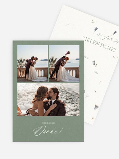 Dankeskarte Hochzeit Dried Petals