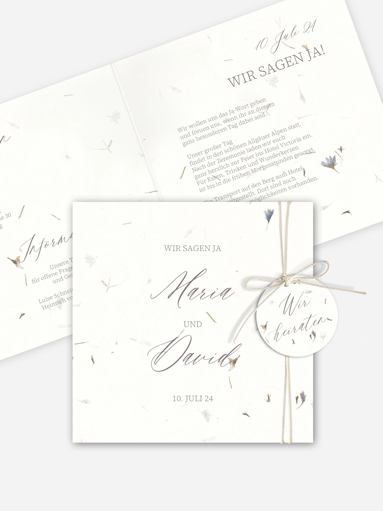 Hochzeitseinladung Dried Petals