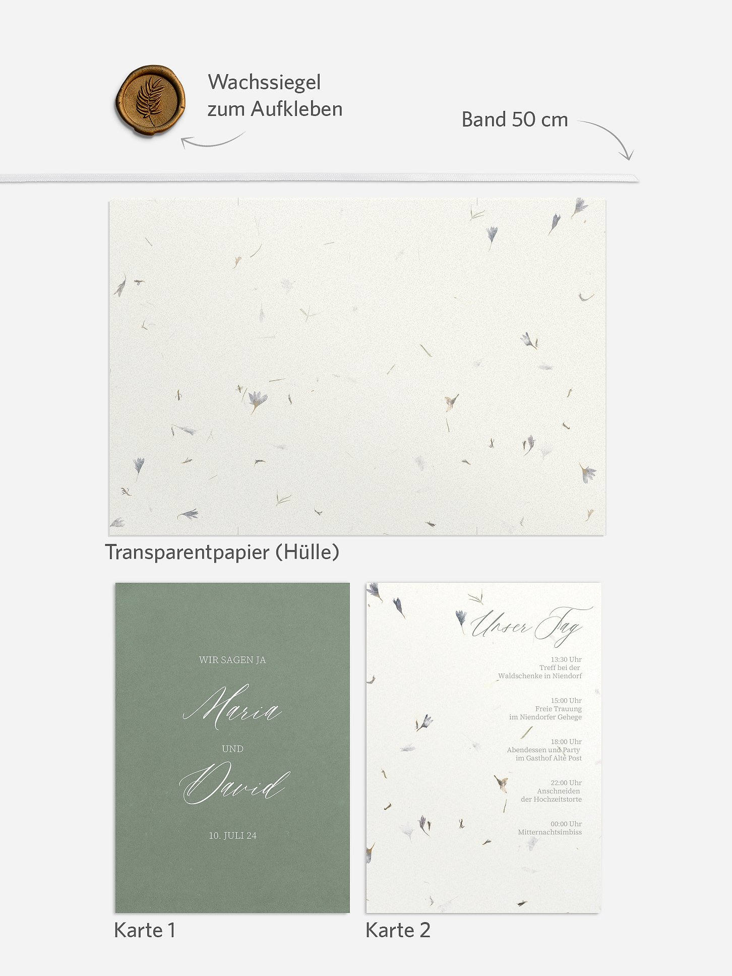 Hochzeitseinladung Dried Petals