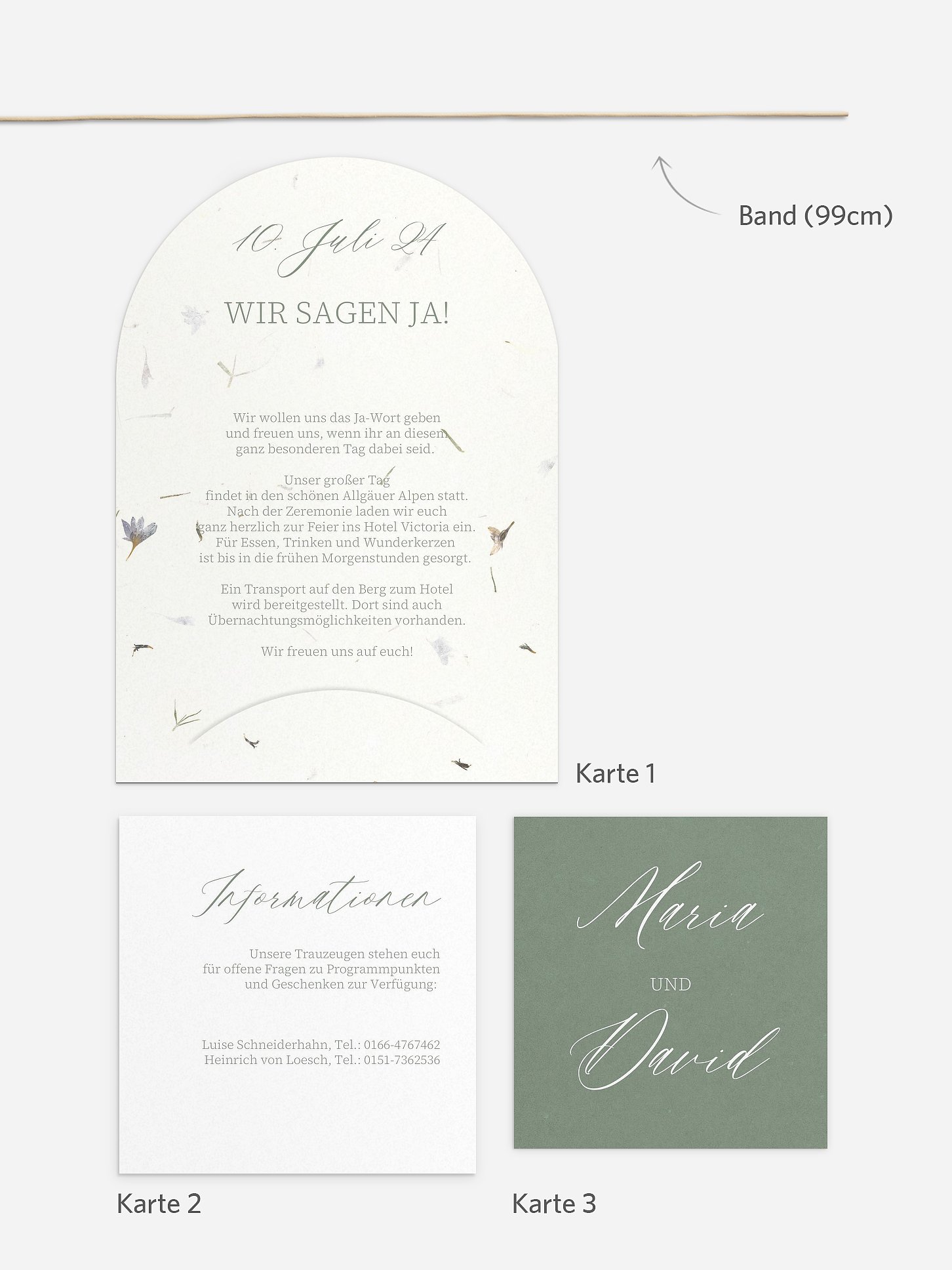 Hochzeitseinladung Dried Petals