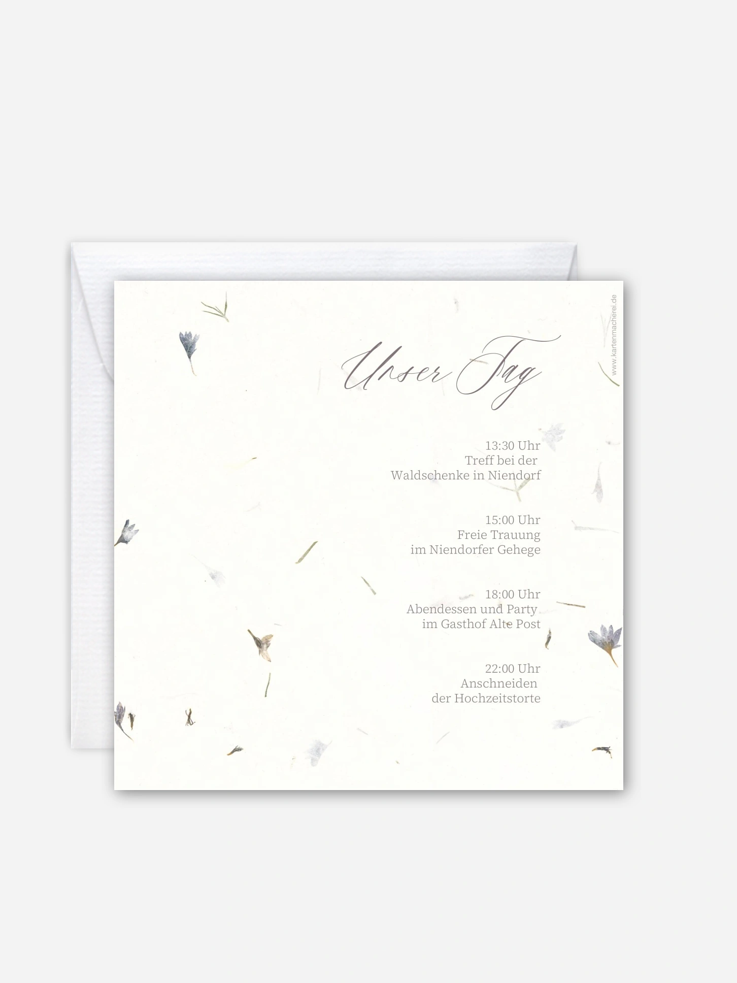 Hochzeitseinladung Dried Petals
